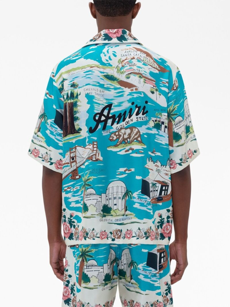 White California Silk Bowling Shirt