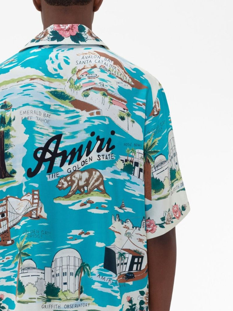 White California Silk Bowling Shirt