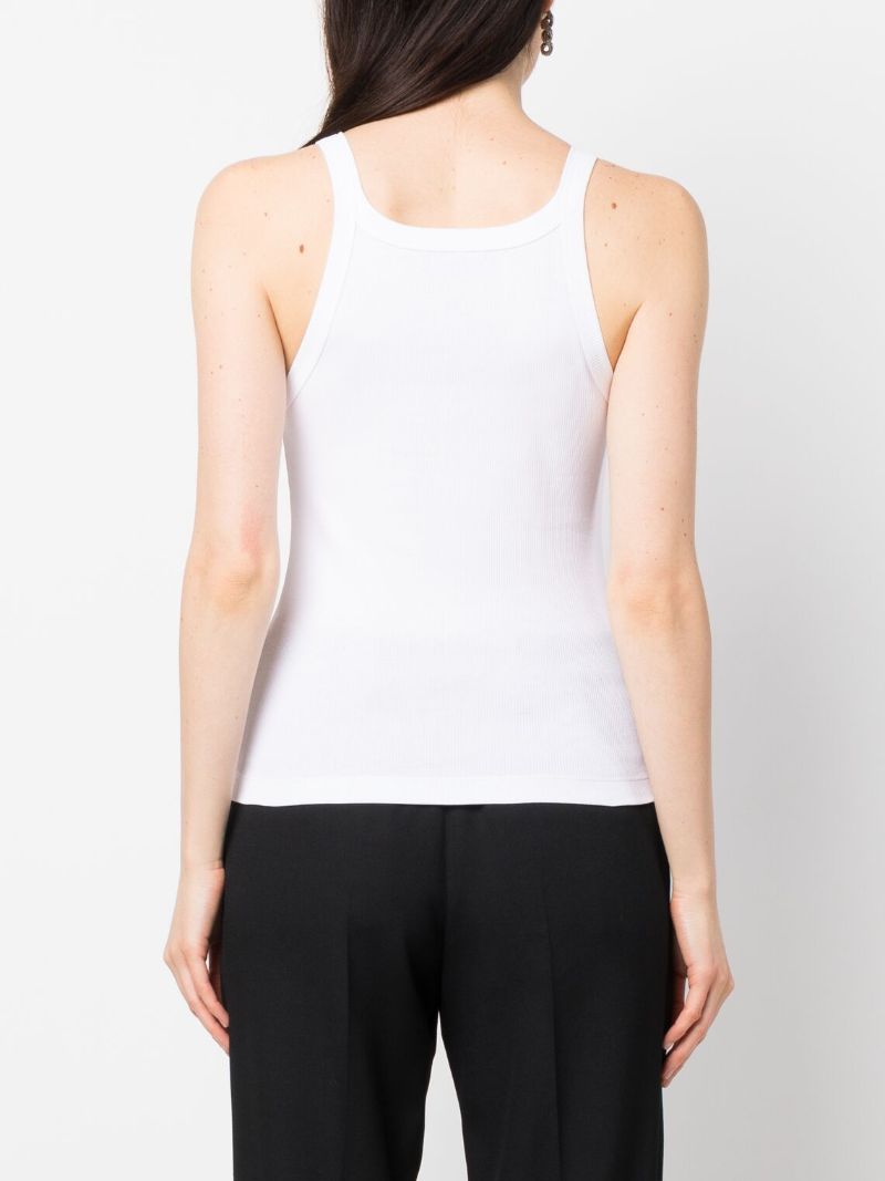 White Logo-embroidered Vest Top