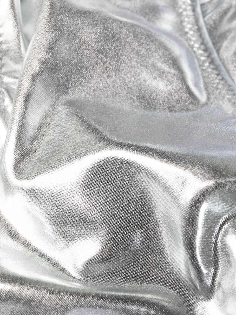 Silver Logo Plaque Halterneck Swimsuit