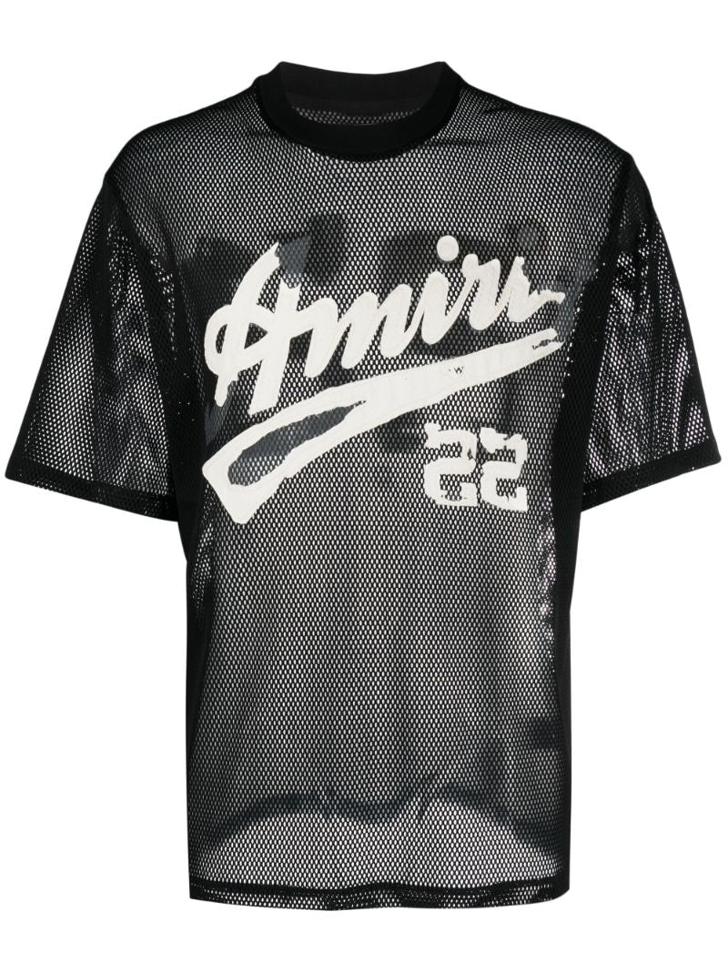 Black Logo Mesh T-shirt