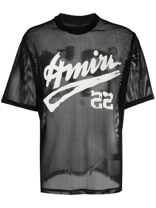 Black Logo Mesh T-shirt