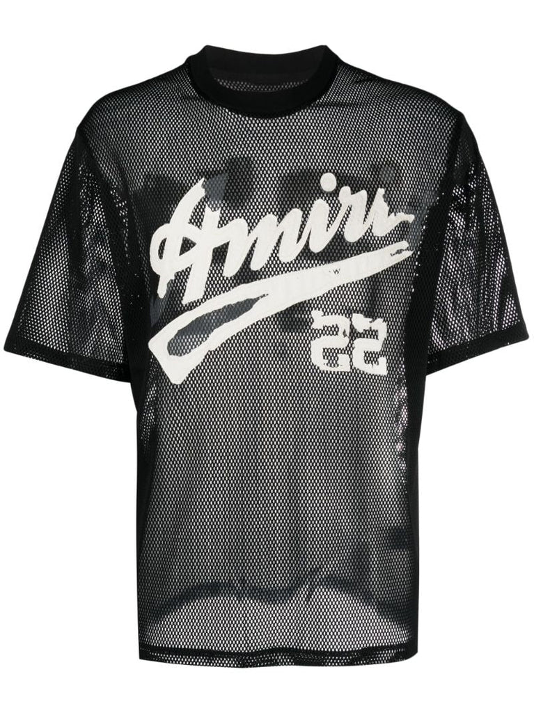 Black Logo Mesh T-shirt