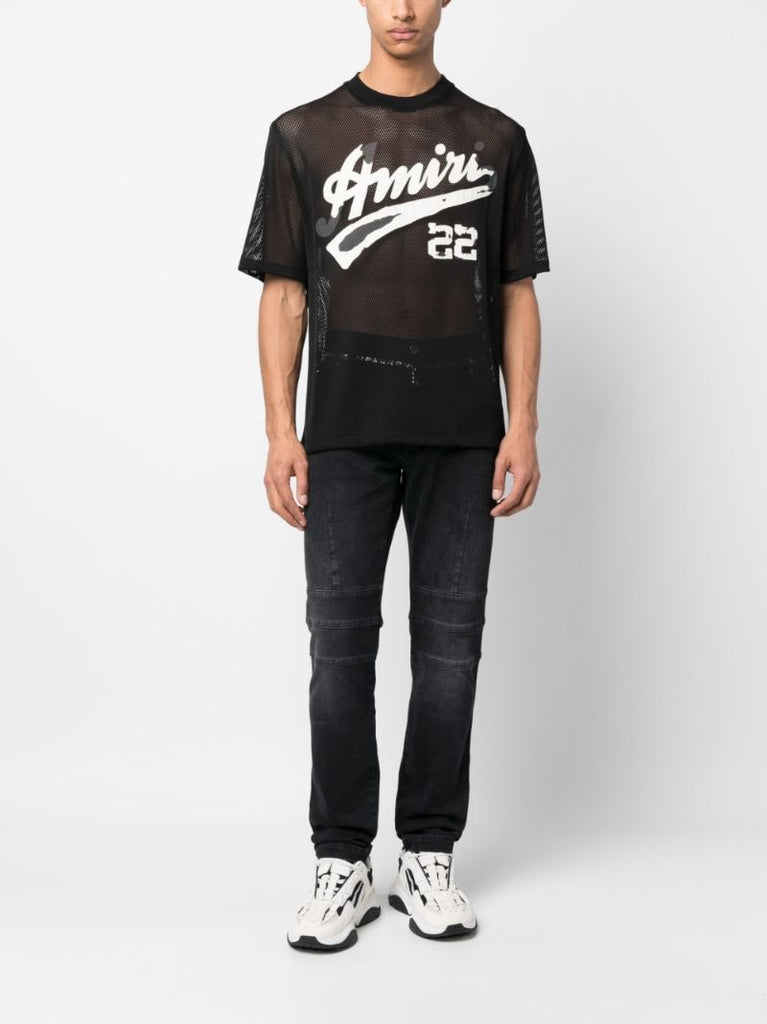 Black Logo Mesh T-shirt