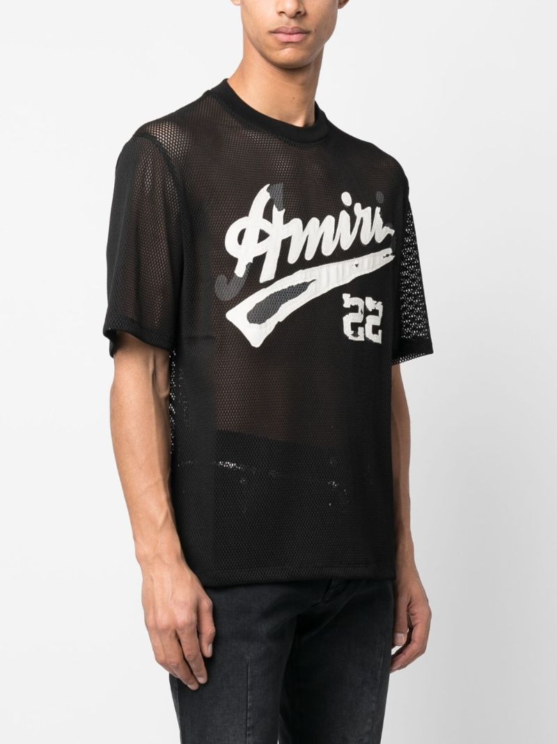 Black Logo Mesh T-shirt