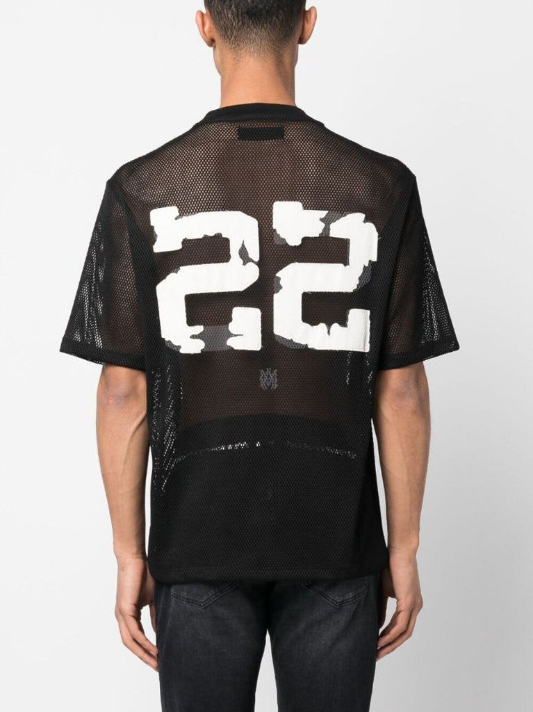 Black Logo Mesh T-shirt