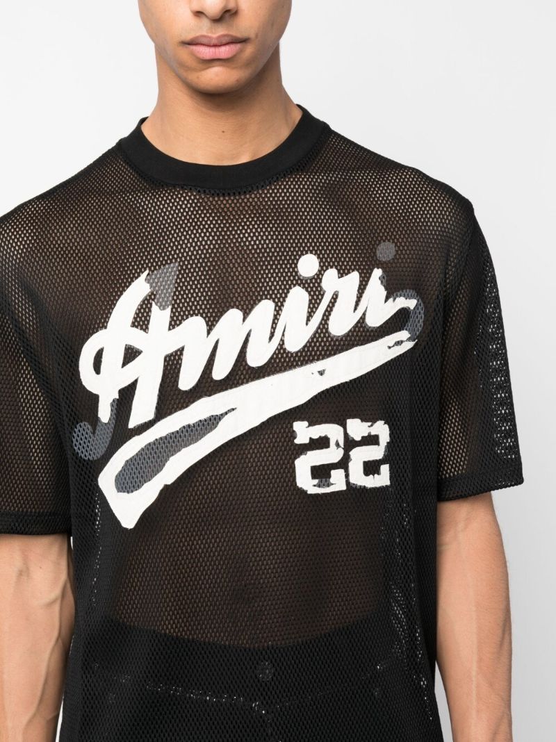 Black Logo Mesh T-shirt