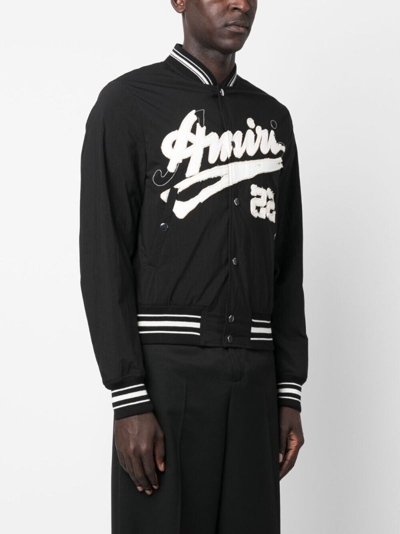 Black Logo AppliquÃ_x0083_Â© Varsity Jacket