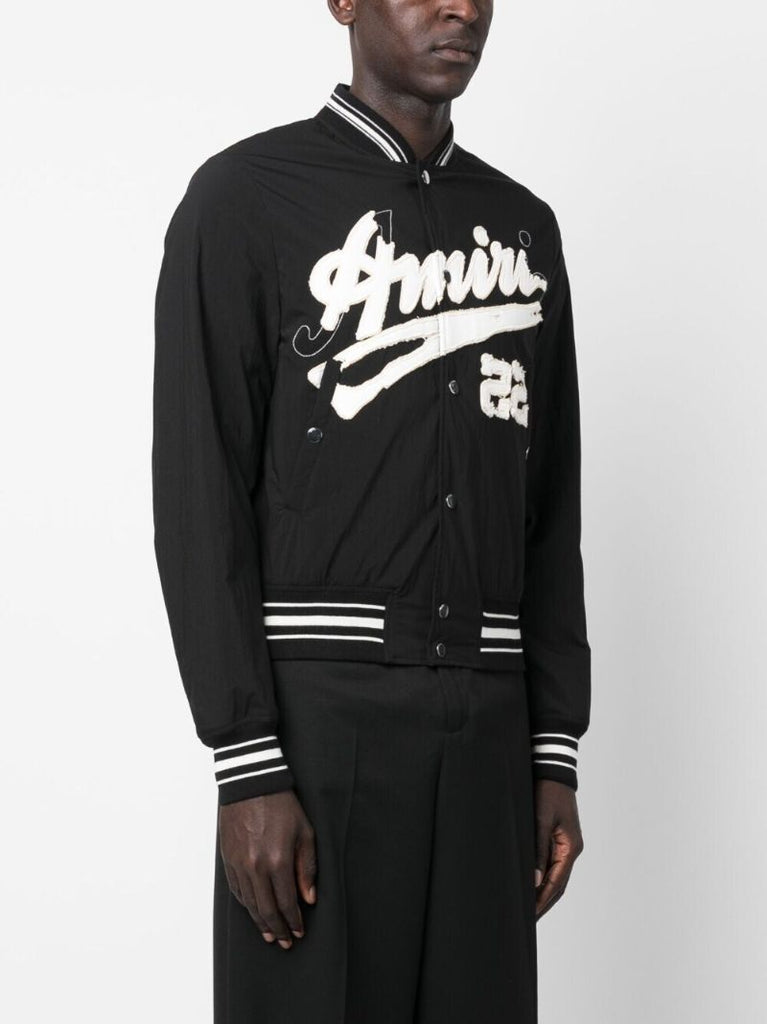 Black Logo AppliquÃ_x0083_Â© Varsity Jacket