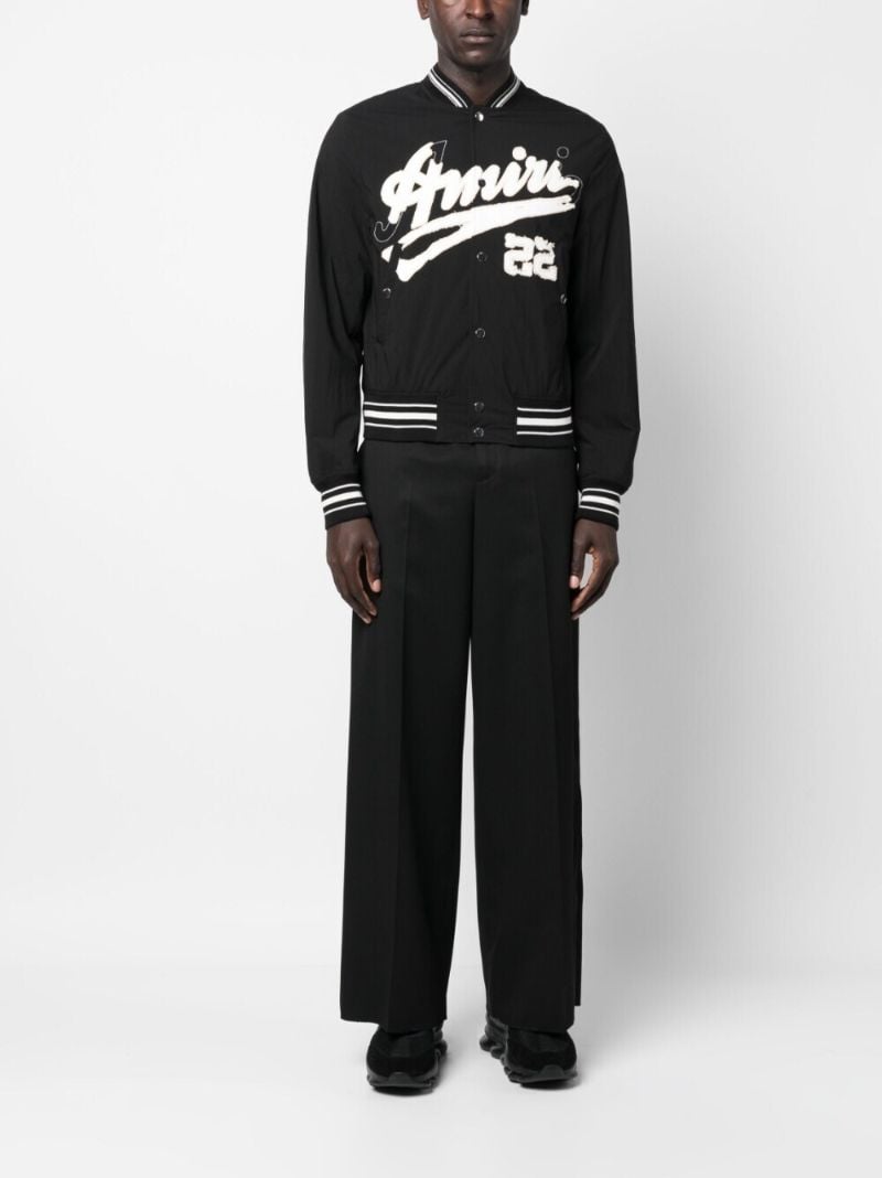Black Logo AppliquÃ_x0083_Â© Varsity Jacket