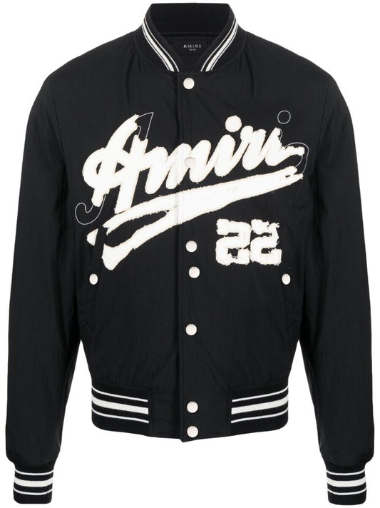 Black Logo AppliquÃ_x0083_Â© Varsity Jacket