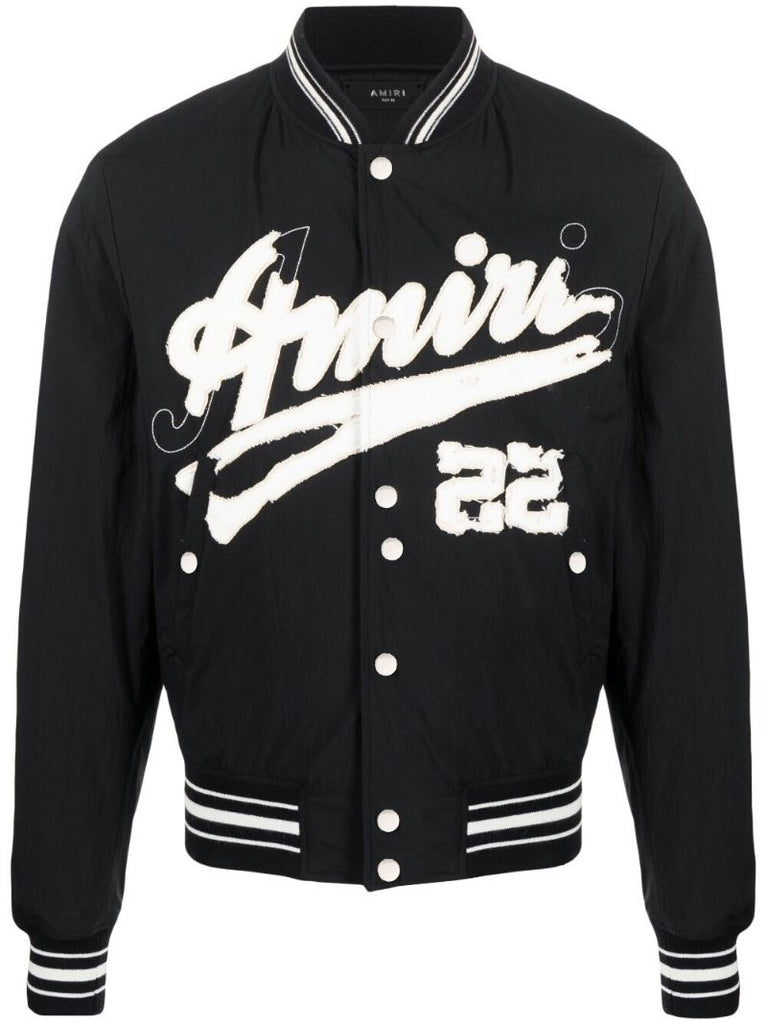 Black Logo AppliquÃ_x0083_Â© Varsity Jacket