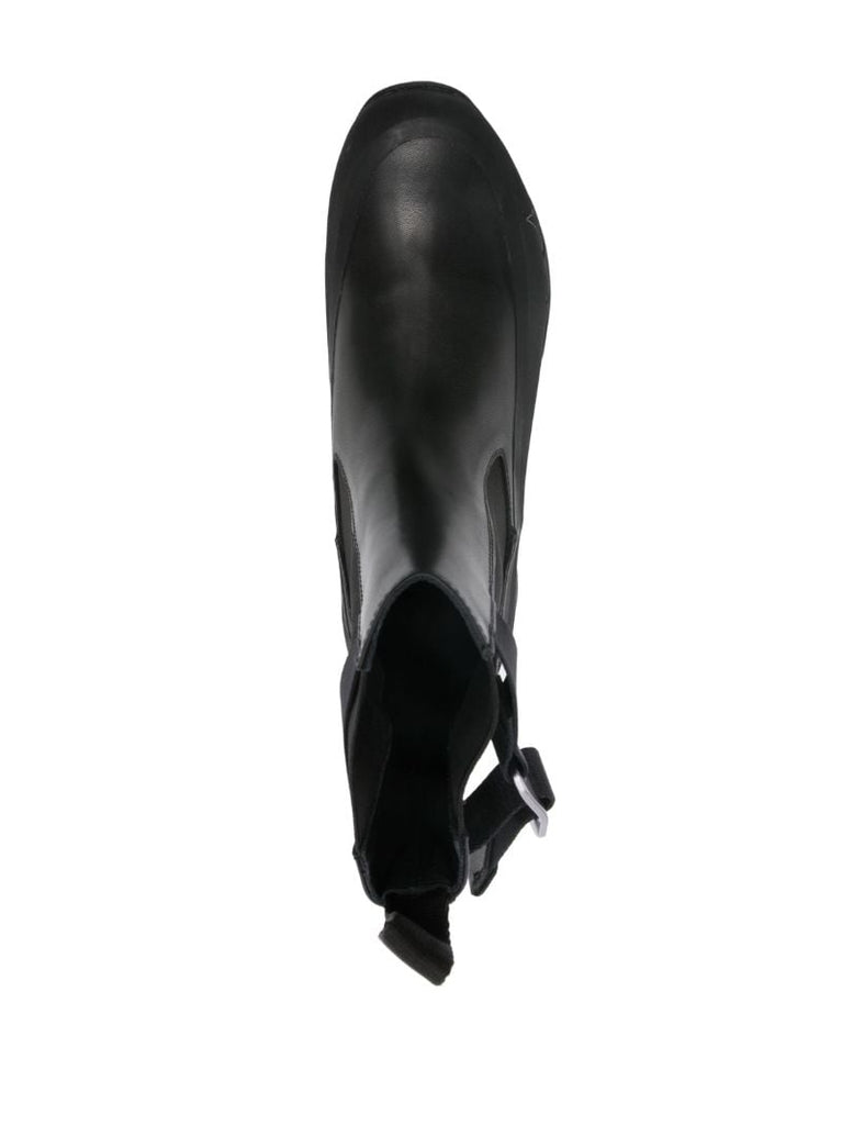 Black Chelsea Leather Boots