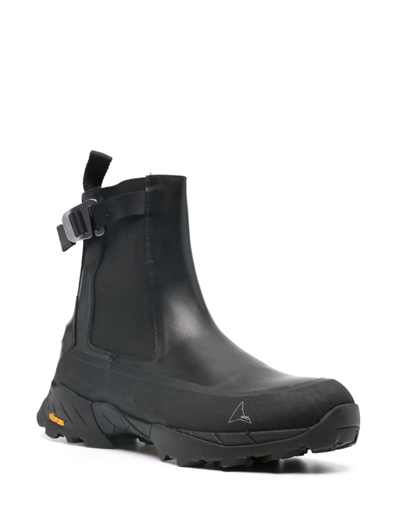 Black Chelsea Leather Boots