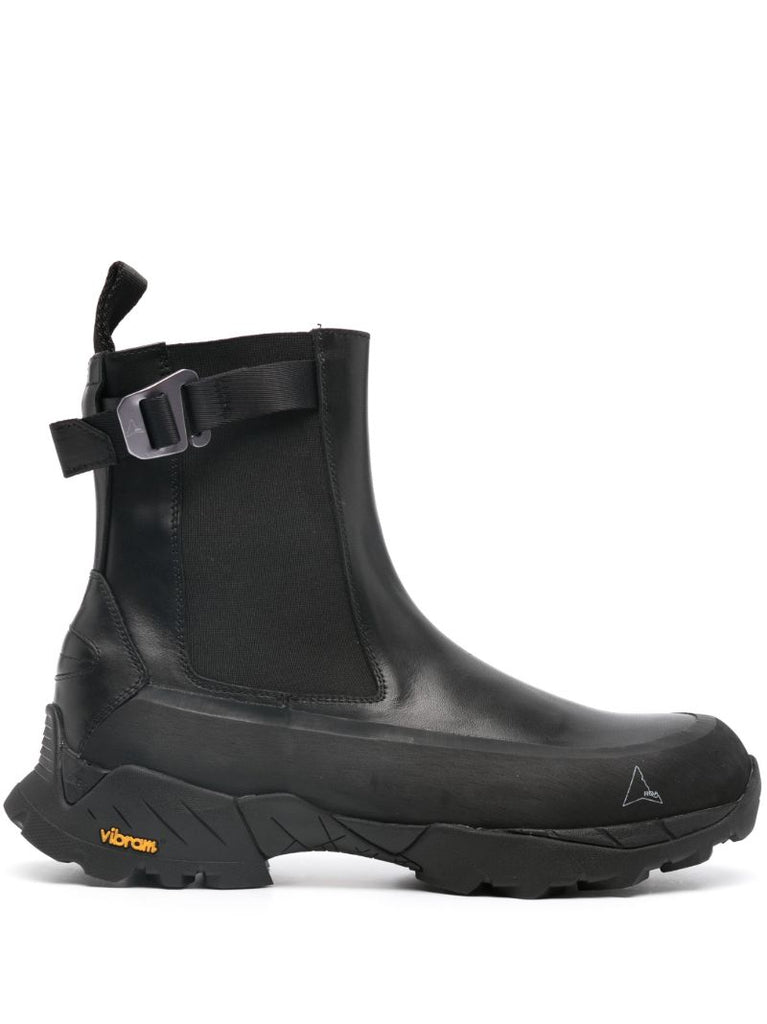 Black Chelsea Leather Boots