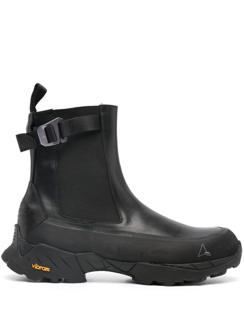 Black Chelsea Leather Boots