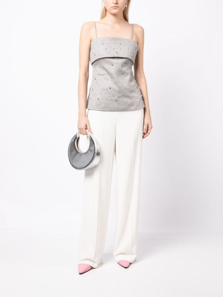 Grey Una Crystal Embellished Top