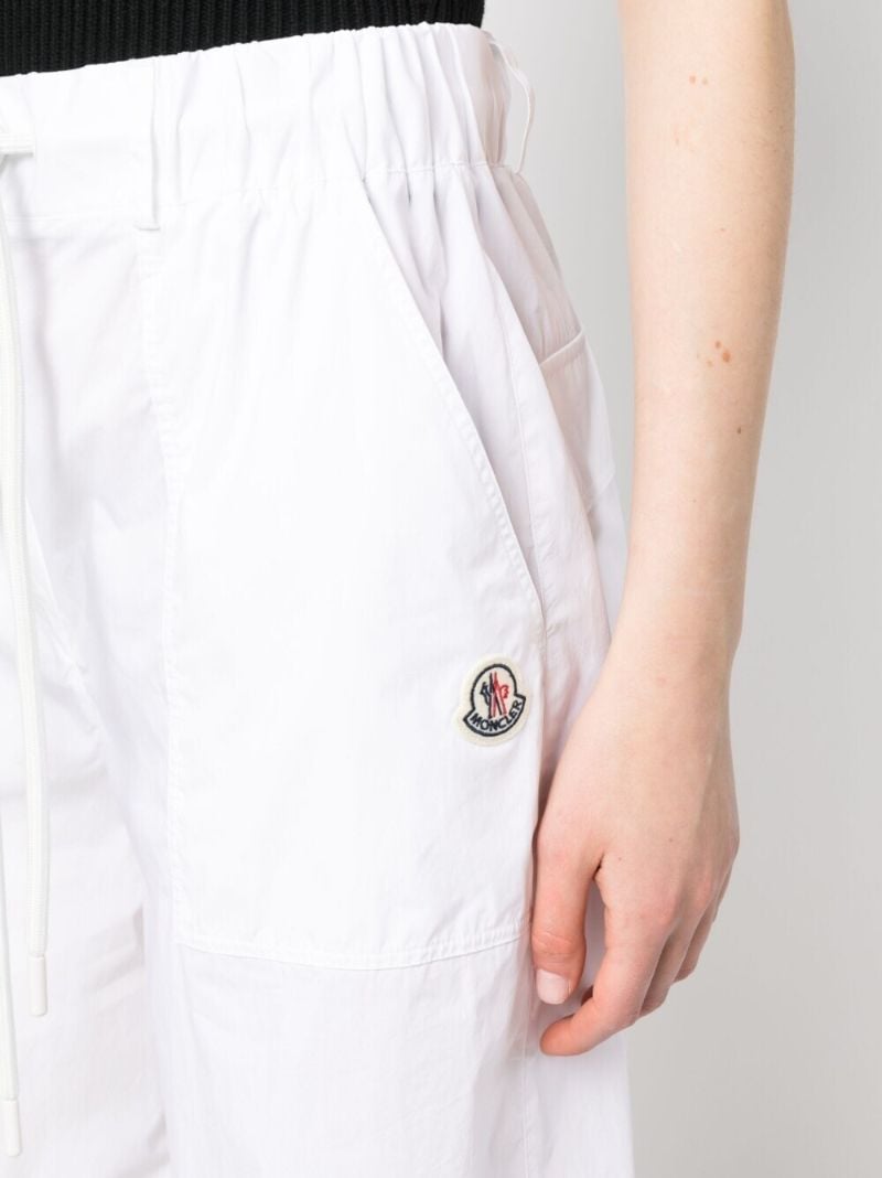 White Drawstring Bermuda Shorts