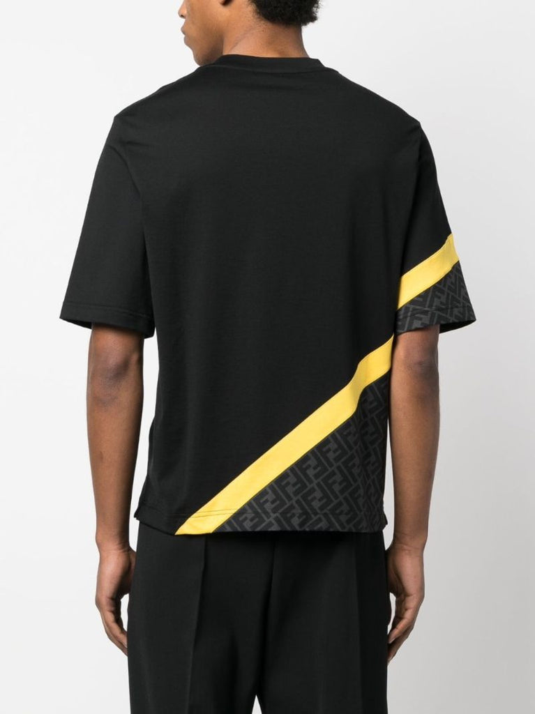 Black Monogram Print T-shirt