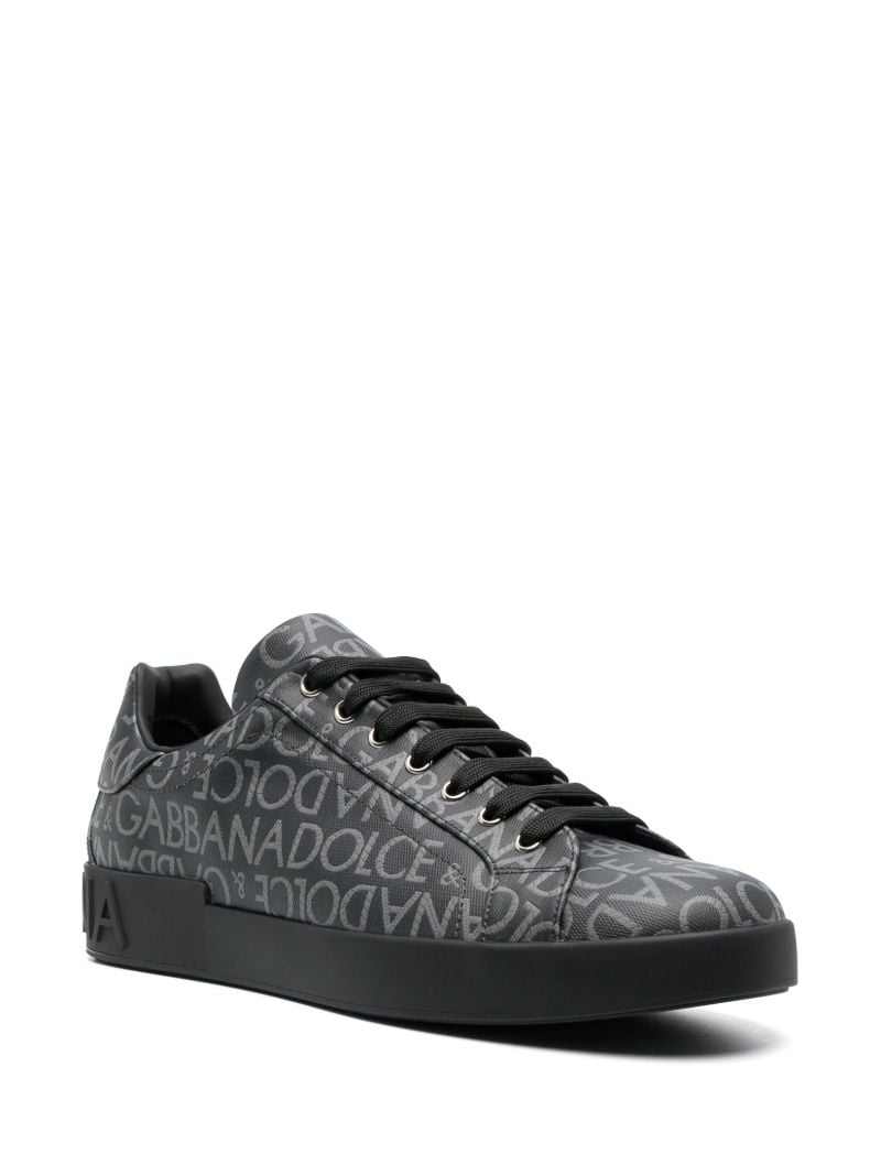 Black Logo Jacquard Sneakers