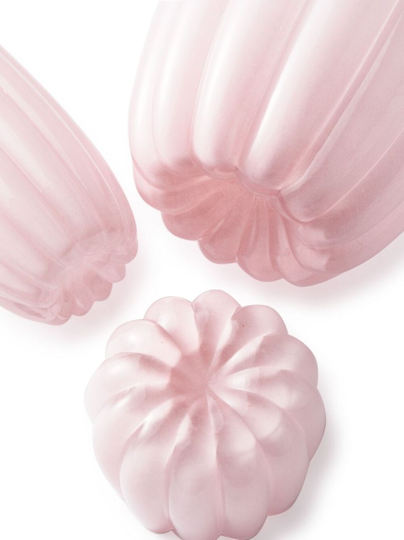 Light Pink Large Melon Glass Vase