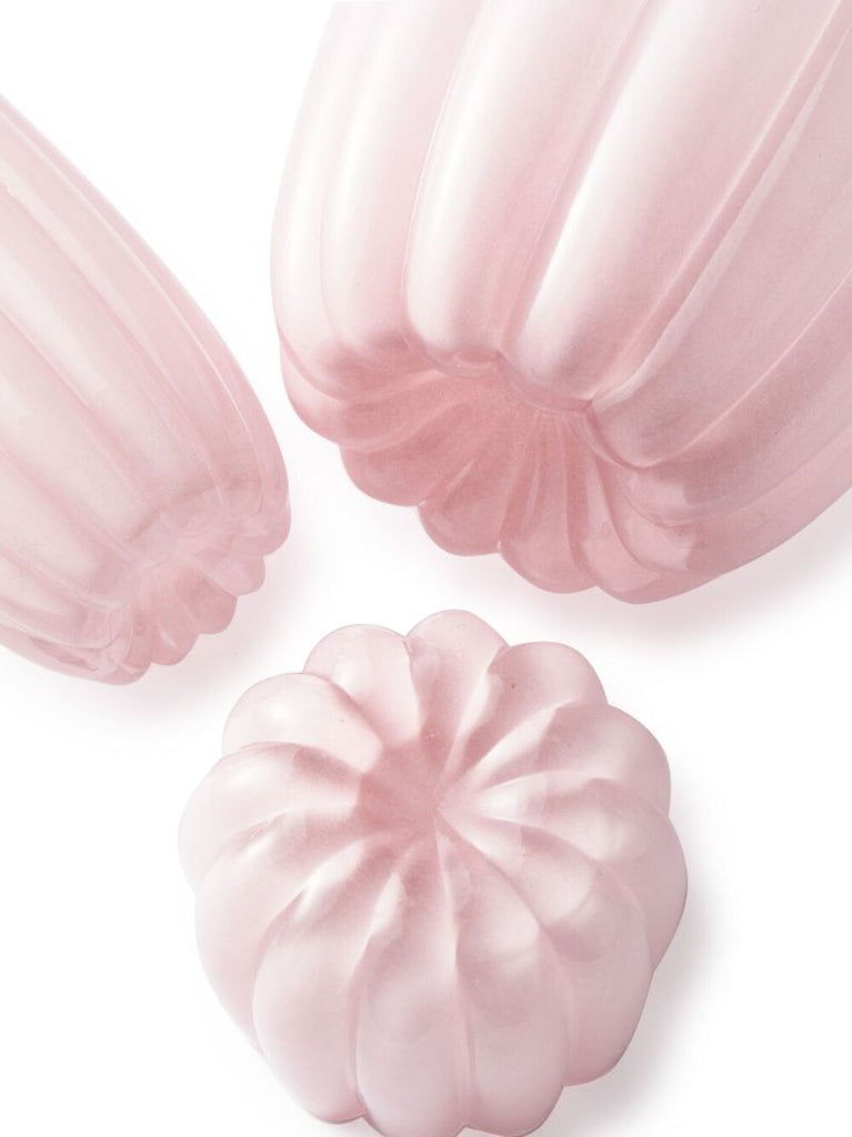 Light Pink Large Melon Glass Vase