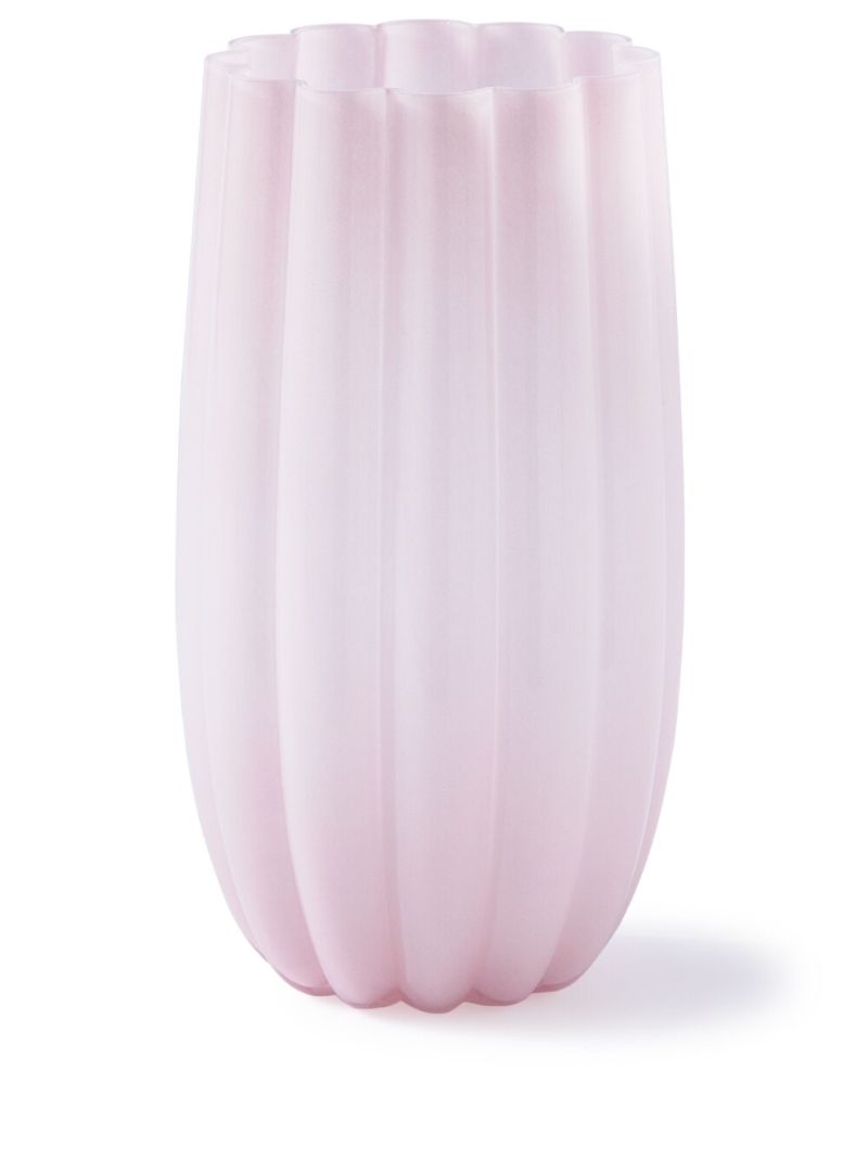 Light Pink Large Melon Glass Vase