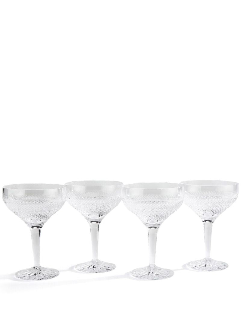 Crystal Huxley Coupe Glasses Set