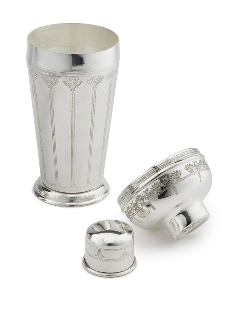 Silver-tone Rochester Engraved Cocktail Shaker