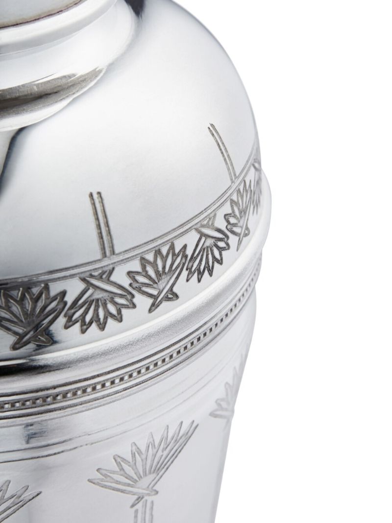 Silver-tone Rochester Engraved Cocktail Shaker