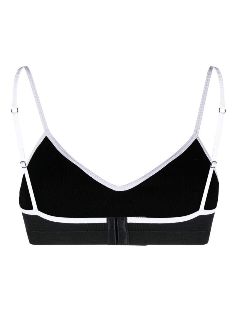 Black Crescent Moon Organic Cotton Bralette