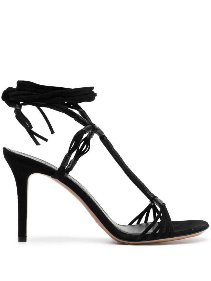 Black Arja 95 Suede Sandals