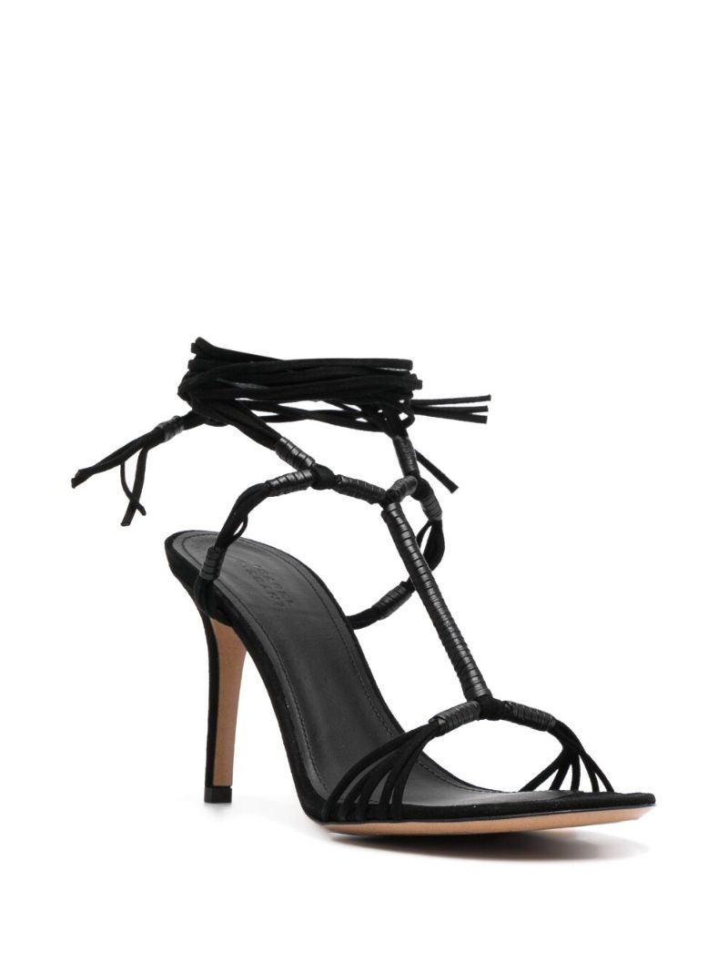Black Arja 95 Suede Sandals
