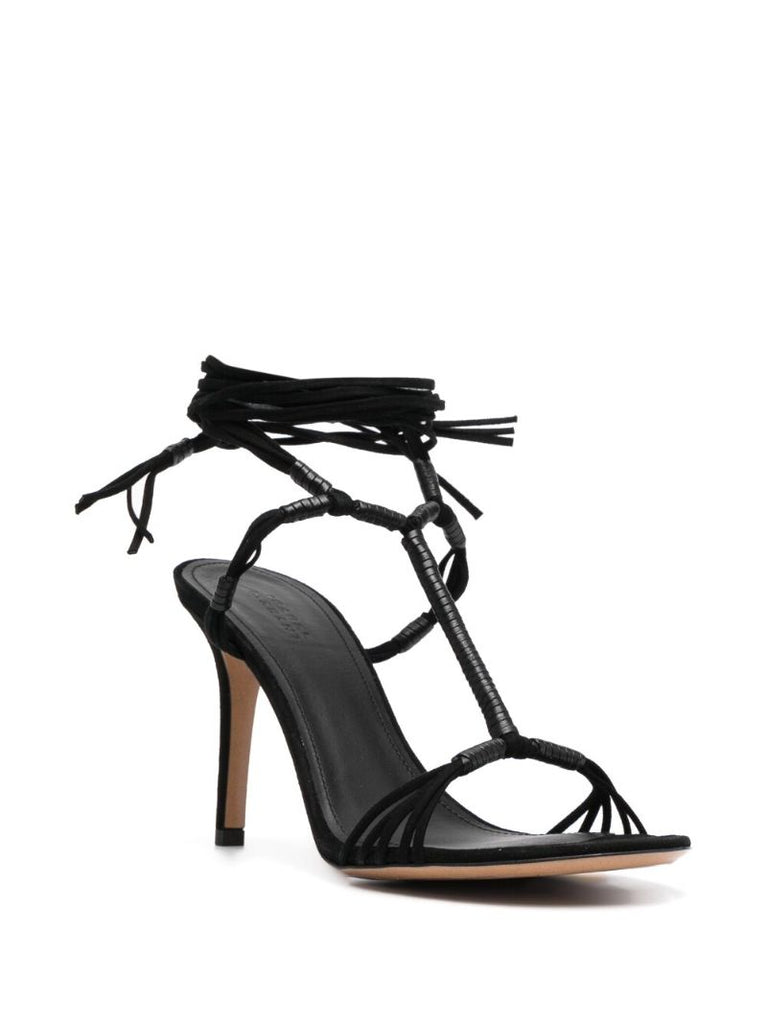 Black Arja 95 Suede Sandals