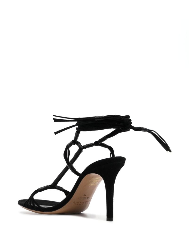 Black Arja 95 Suede Sandals