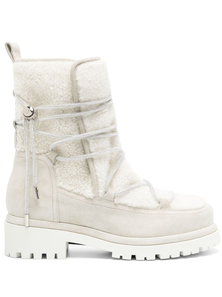 White Aspen Crystal-embellished Boots