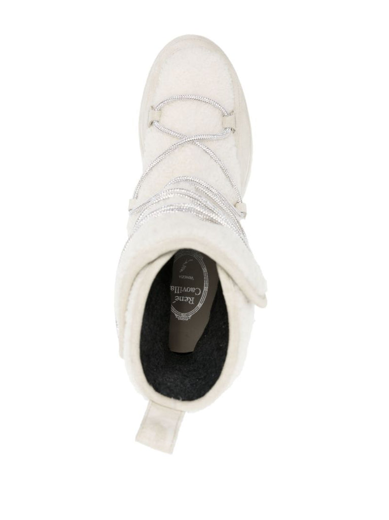 White Aspen Crystal-embellished Boots