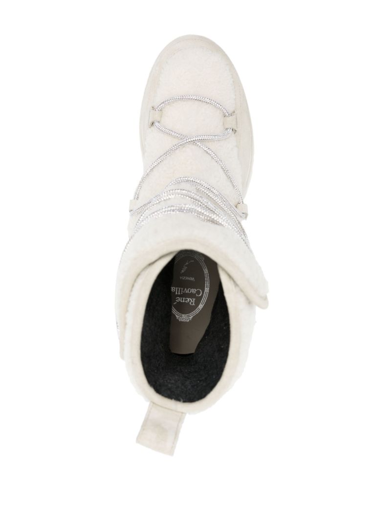 White Aspen Crystal-embellished Boots