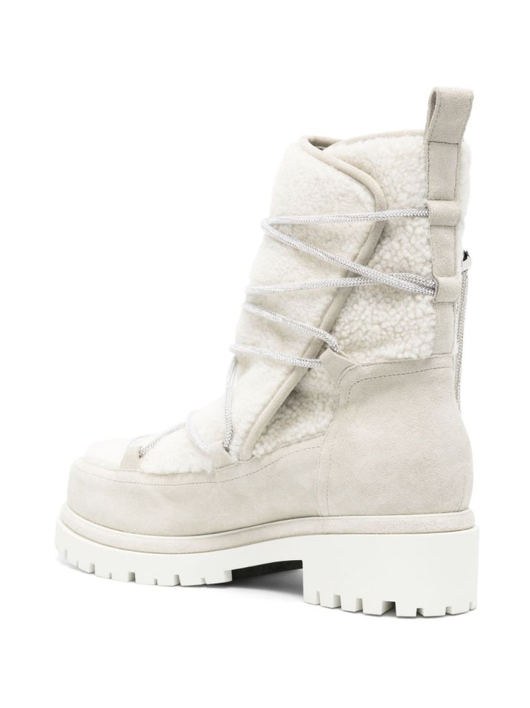 White Aspen Crystal-embellished Boots