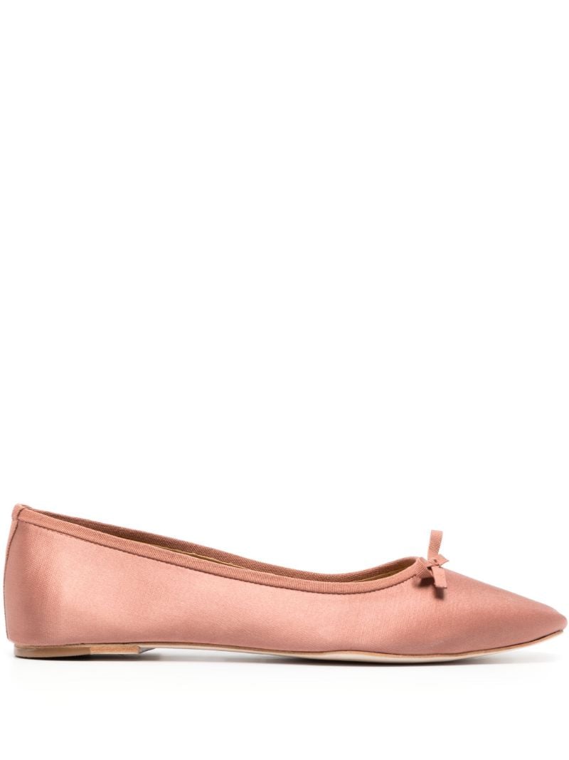 Pink Paola Satin Ballerina Shoes