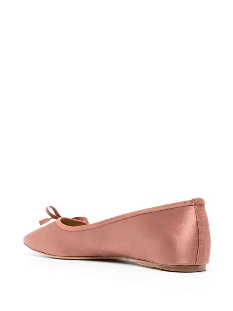 Pink Paola Satin Ballerina Shoes