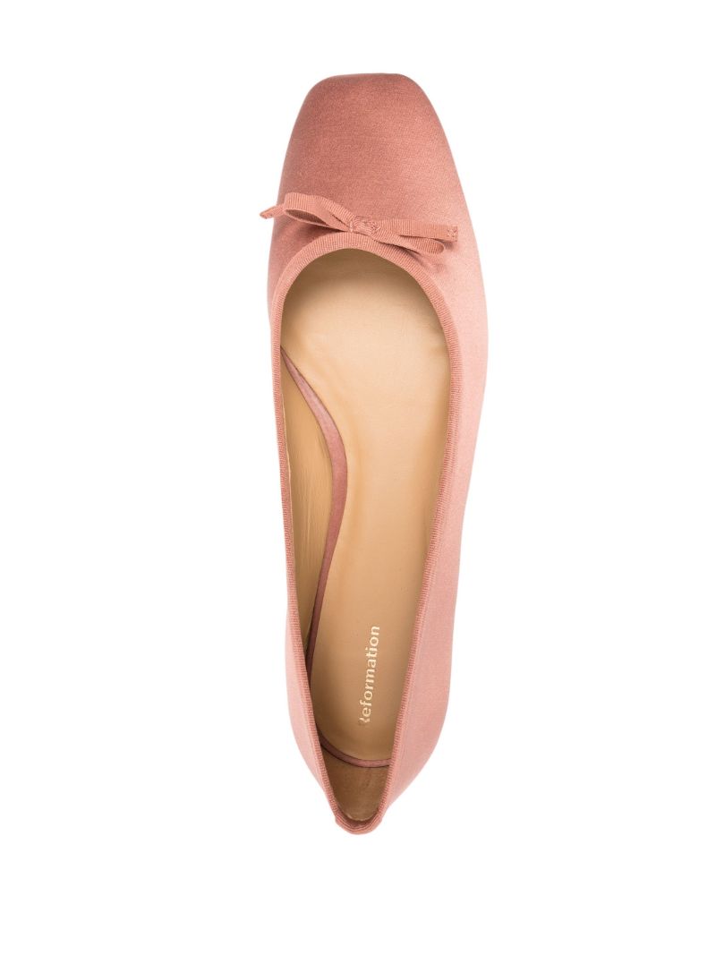 Pink Paola Satin Ballerina Shoes