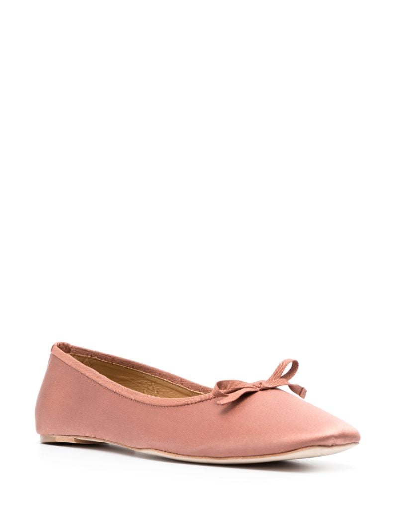 Pink Paola Satin Ballerina Shoes