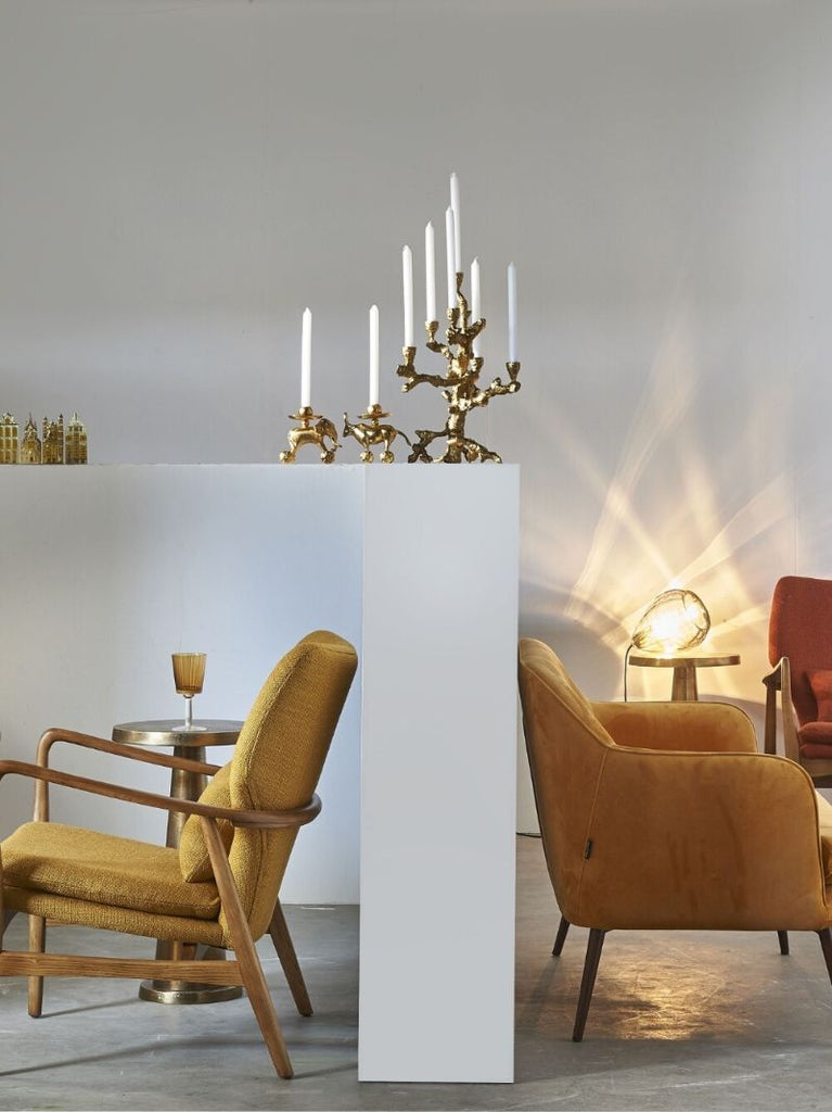 Gold-tone Large Apple Tree Candle Holder