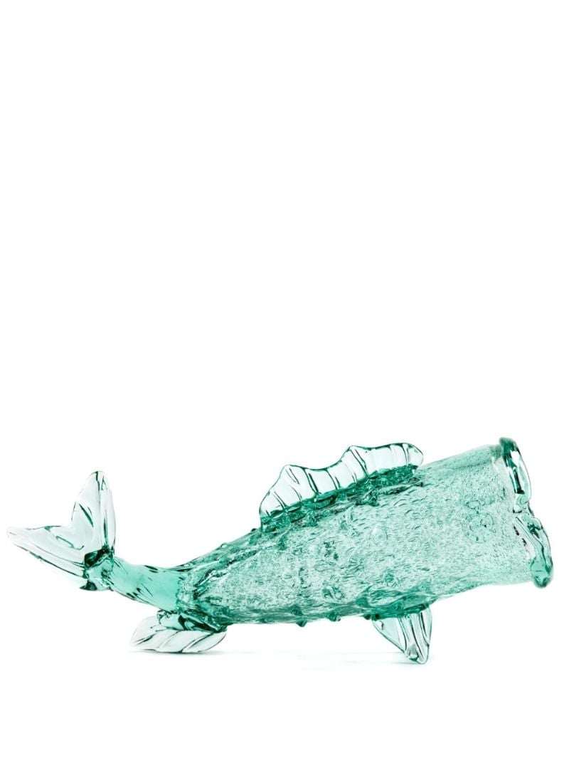 Blue Fish Glass Jar