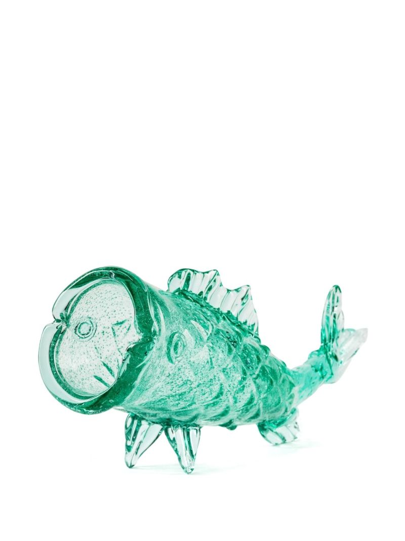 Blue Fish Glass Jar