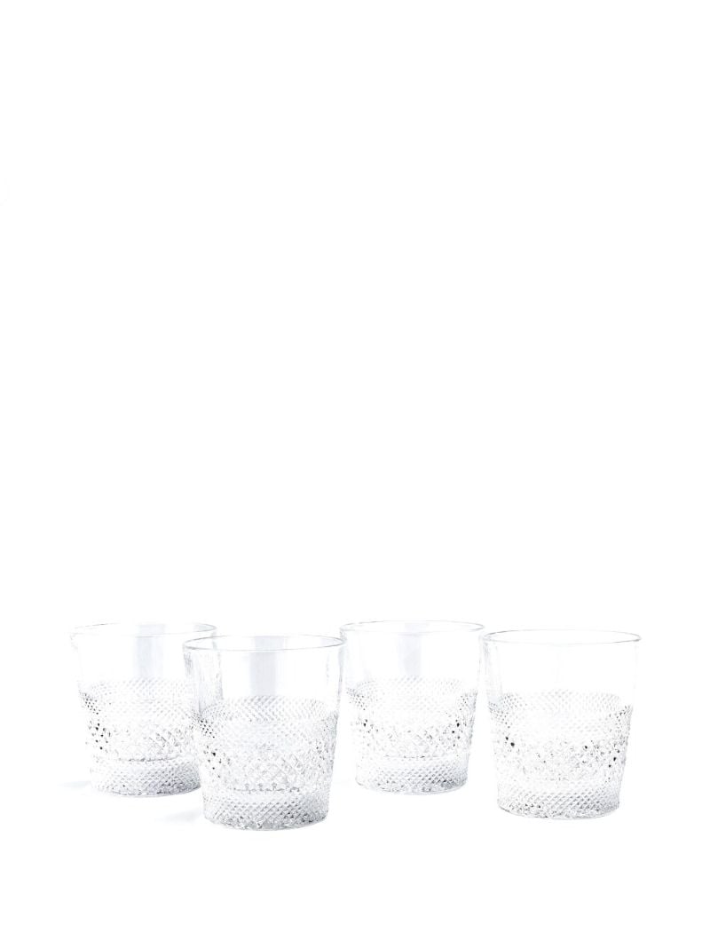Clear Huxley Lowball Crystal Glasses Set