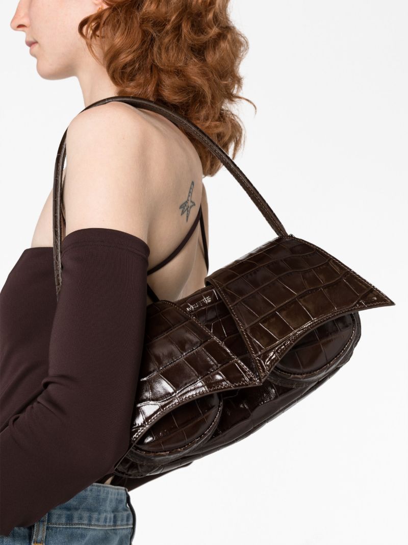 Brown Kika Leather Shoulder Bag