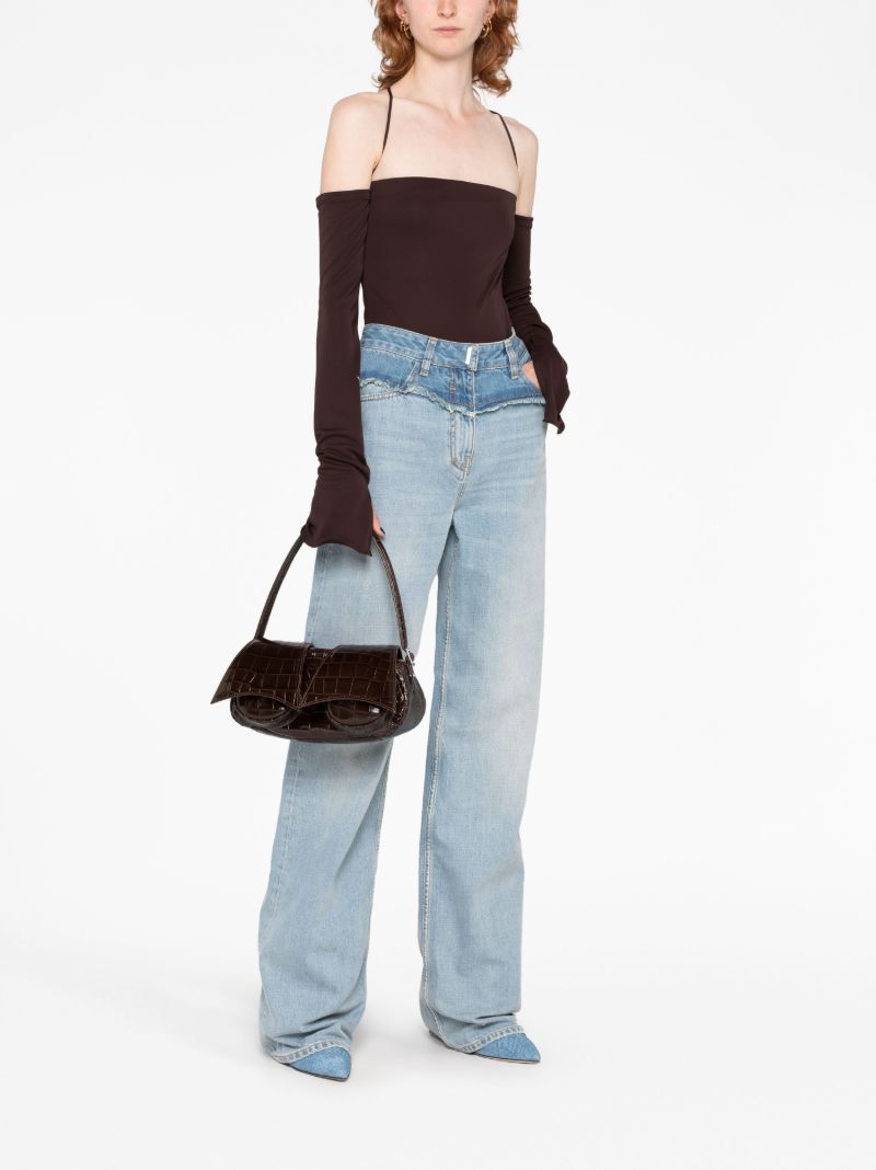 Brown Kika Leather Shoulder Bag