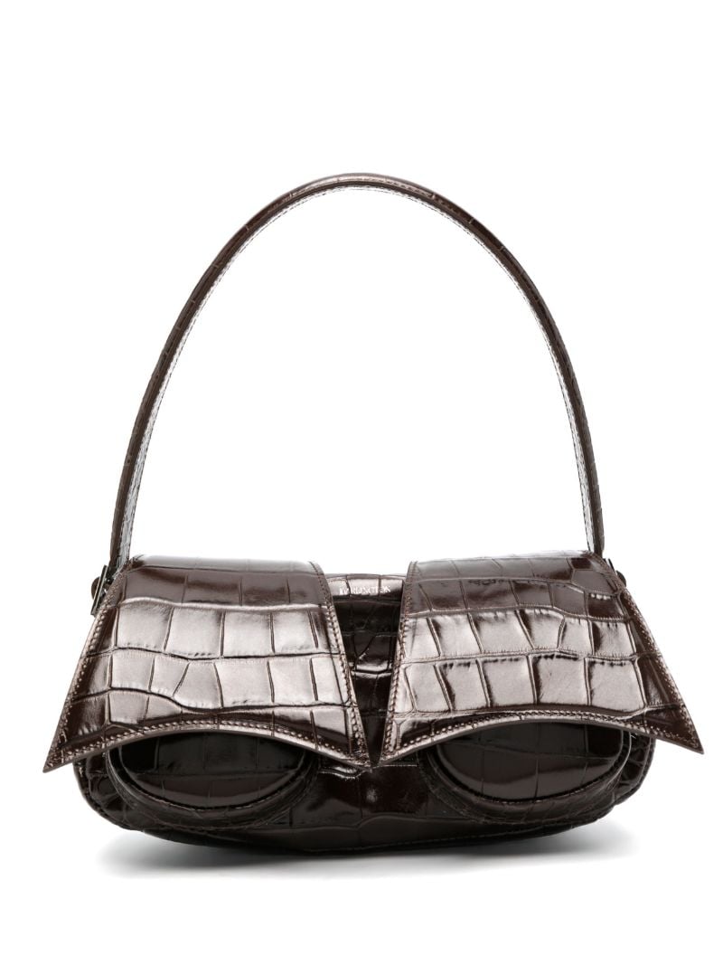 Brown Kika Leather Shoulder Bag